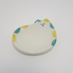 ネコ型豆皿（ミントグリーン）