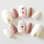 ♡ネイルSheerWhite×Orchid
