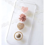 全機種対応　 pink heart スマホケース