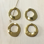 GOLD METAL FOOP RING BEADS PARTS