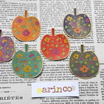 再３　 シール　りんご　花 ちょうちょ　消しゴムはんこ　クラフト
