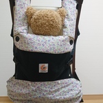 【再販☆4】☆エルゴアダプト☆360☆華やか☆リバティ風パープル系☆よだれカバー&首回りカバー&収納カバー☆エルゴカスタム☆