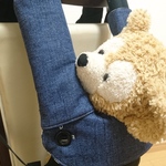 【再販☆18】☆エルゴアダプト☆エルゴ360☆　オムニ360　☆Ｗガーゼ ☆デニム風Wガーゼ×ネイビーボーダー☆よだれカバー&首回りカバー☆