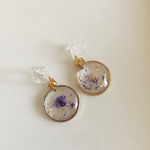 かすみ草入りレジンイヤリング ＊ピアス