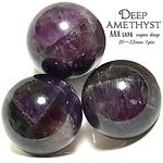 【超濃厚✧迫力約21mm!!】ディープアメシスト・AAAランク✧【最強の守護石に!! 全石シラー＆レッセンス入り✧】約20〜21ｍｍ珠【１石】セット【ブラジル産】■ホールなし■