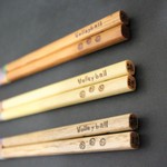 中から別の絵！バレーボール柄お箸　名入れも♪