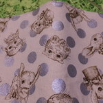 文庫本＊ジョリーポム(生成り・シルバー）＊ブックカバー