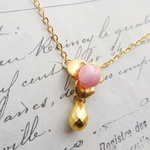 Gold Flower×インカローズ　ネックレス