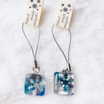 雪の結晶＊ストラップ スクエアver