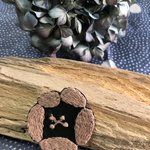 ミナペルホネン＊お花刺繍ブローチ＊緑×茶５枚