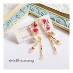 ～courage from a flower～  樹脂ピアス