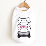〈犬服〉わが子のネーム入りTシャツ ホネホネver