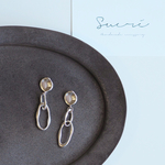 mat silver pierce / earring