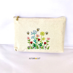 刺繍ポーチ 〜花と蜜蜂