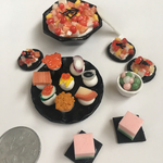 ミニチュアお雛様セット お寿司 ちらし寿司 菱餅 雛あられ