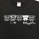子豚ラインTシャツ黒