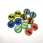 【25mm 3ペア6個】ガラスカボション  ドラゴンの目    ドラゴンアイ