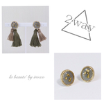 2wayピアス タッセル付き  ゴールドピアス