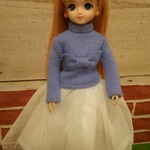 2点セット ☆ リボンハイネック ふんわりスカートセット☆リカちゃん服