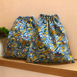 【値下げ】きのこ柄マチなし巾着