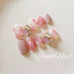 ピンクべっ甲ネイル♡