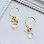 ✳︎14kgf ✳︎レモンクォーツのマロンピアス