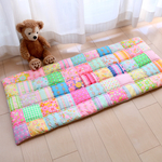 【 kum...様オーダー品 】pinks♡四角つなぎのパッチワークマット　52cm×117cm