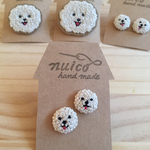 犬の刺繍ピアス