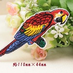 鸚哥 インコ ワッペン 刺繍 キルト 1枚入り