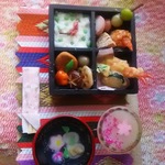 🌸お花見弁当🌸 😉💚 ミニチュア  ドールハウス  和食 弁当  カフェ ランチ  お花見      
