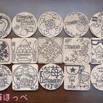 【受注生産】2枚1セット手描きコルクコースター