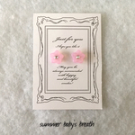 再販2♡スワロフスキー✴︎フラワー♡ピアス・イヤリング♡オパール ピンク