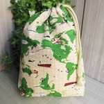 巾着袋(24cm×18cm)＊給食袋＊入園入学/通園通学【111-A】