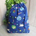 巾着袋(24cm×18cm)＊給食袋＊入園入学/通園通学【113-A】