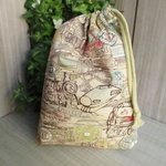 巾着袋(24cm×18cm)＊給食袋＊入園入学/通園通学【117-A】