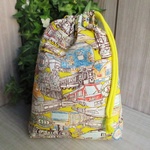 巾着袋(24cm×18cm)＊給食袋＊入園入学/通園通学【118-A】