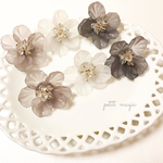 【金属アレルギー対応】アクリルビッグフラワーピアス
