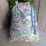 巾着袋(24cm×18cm)＊給食袋＊入園入学/通園通学【119-A】