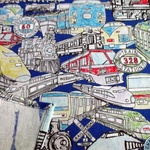 ランチョンマット(32cm×42cm)＊給食ナフキン＊入園入学/通園通学【120-B】