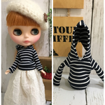 リカちゃん&ブライスブラック＆ホワイトパーカー