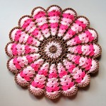 SALE＊お花のフワフワ円座＊クレイジーパターンB