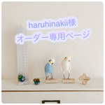 haruhinakii様オーダー専用ページ 首をかしげるオカメさんとセキセイさん