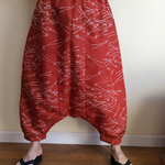 着物リメイクサルエルパンツ
