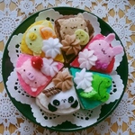 動物フェルトケーキ6ピース