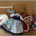 森半袖ワンピースとケープ６点セット　＊ブライス　blythe＊　