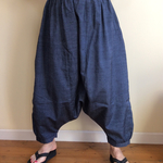 紬リメイクサルエルパンツ