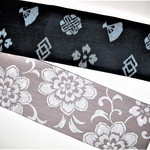 長尺綿半巾帯(弓ヶ浜絣と花唐草）再販　ラスト販売
