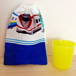 新幹線柄のコップ袋