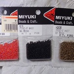 送料無料　MIYUKI 丸小ビーズ　ブリスターパック　約7ｇ×3