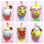 受注＊誕生月ストラップ(1〜6月)☆羊毛フェルト